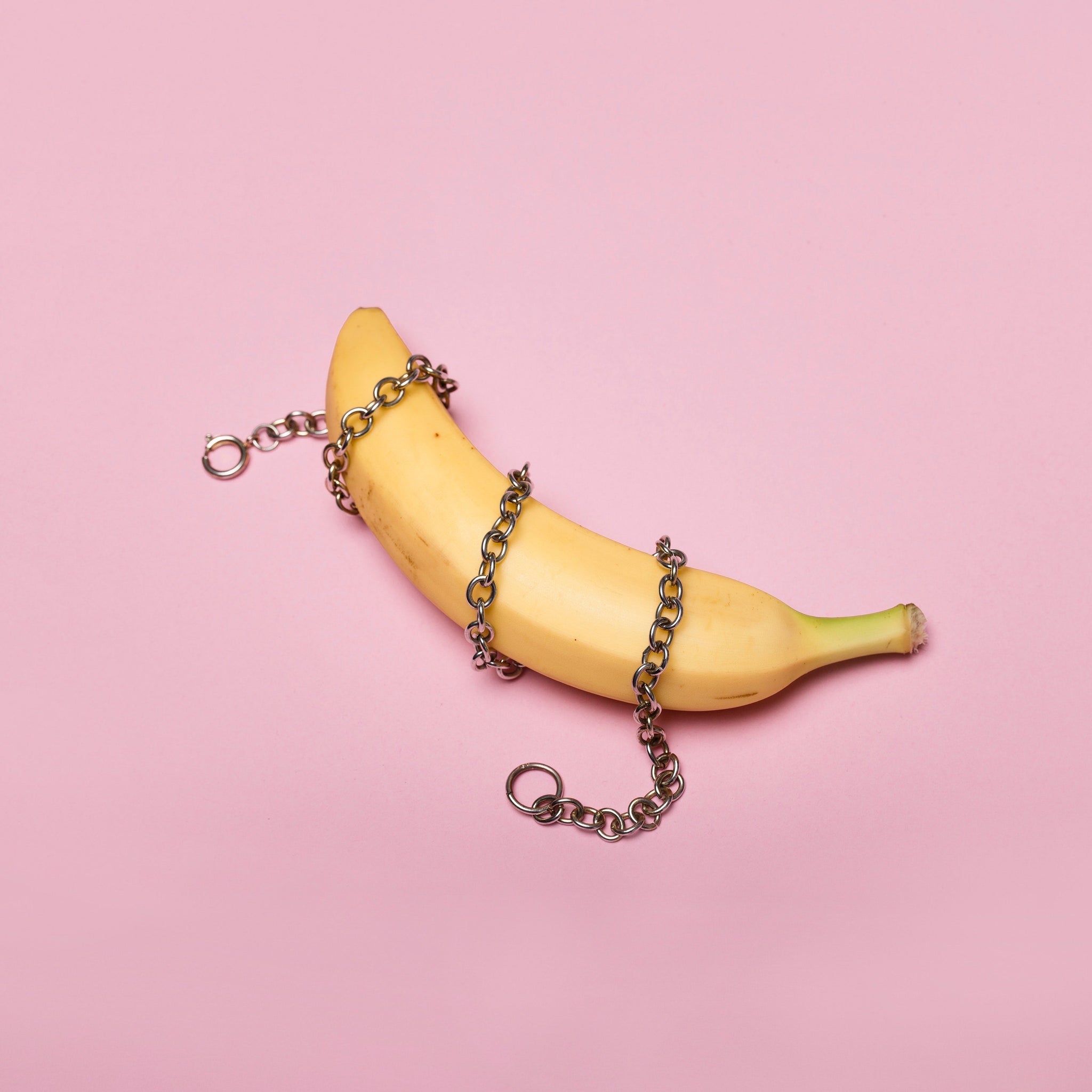 Chain wrapped around a banana