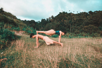 Couple doing yoga