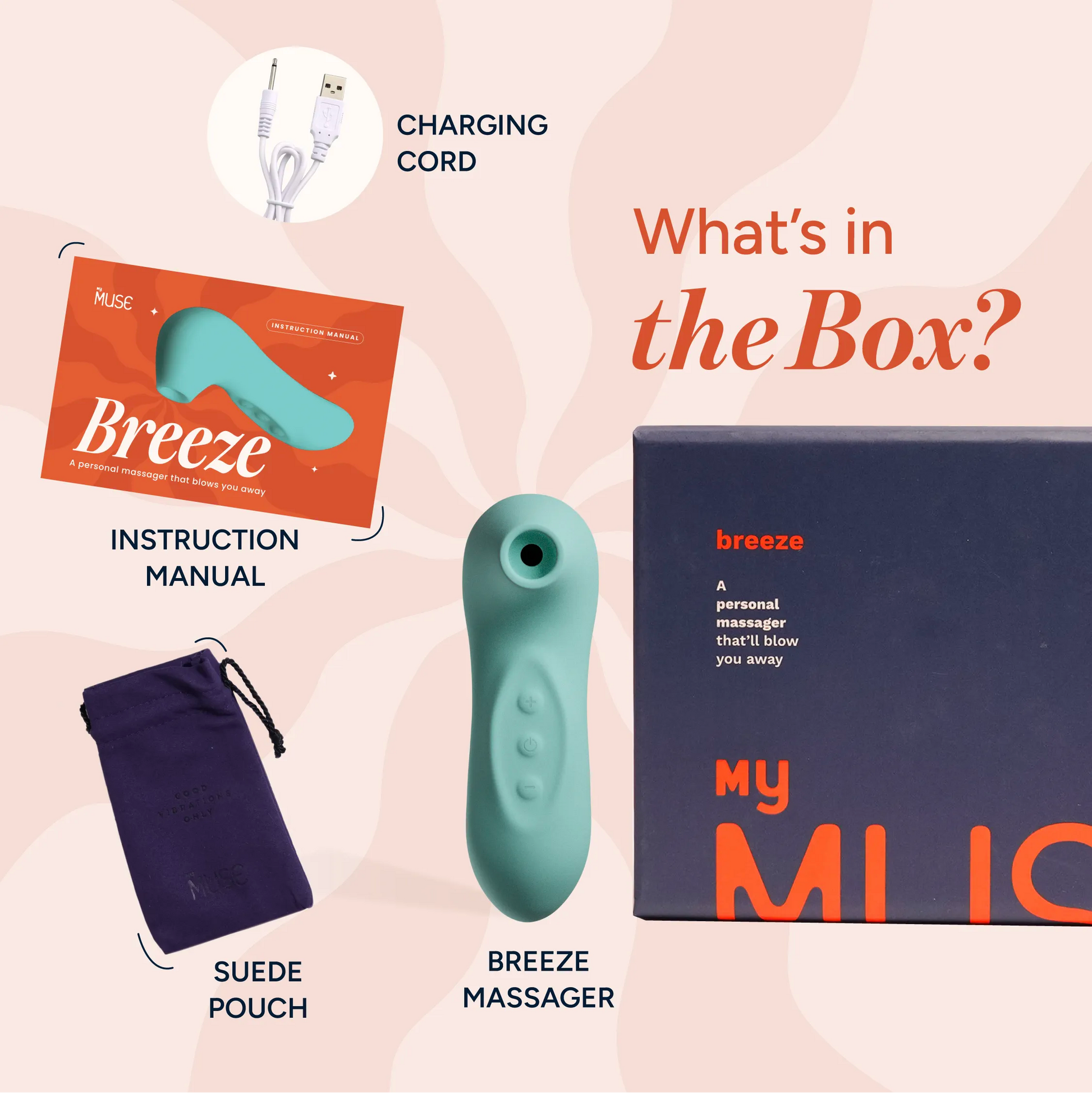 MyMuse Breeze Suction Massager | Compact, Gentle, Air Pulsation MyMuse Breeze Suction Massager | Compact, Gentle, Air Pulsation