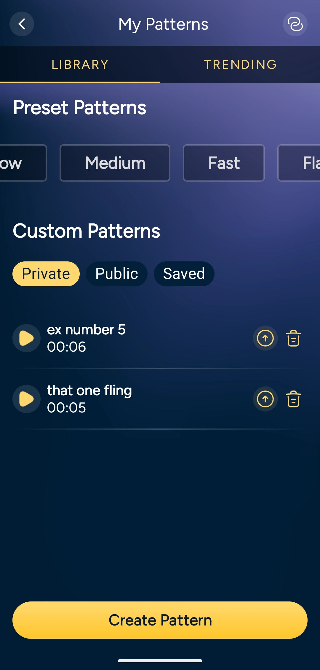 Custom vibration patterns